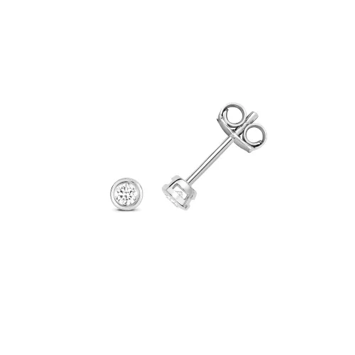 DIAMOND RUBOVER EARRING STUDS 0.15ct. 18ct w/gold